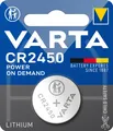 VARTA Batterien Knopfzellen CR2450, 10 Stück, Power on Demand, Lithium, 3V