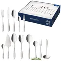 Villeroy & Boch - Arthur Besteckset 68 tlg. Platin, Spülmaschinenfest, Rostfrei, Besteck Set 68 teilig Silber, Gabel, Messer, Löffel, Essbesteck Set, gebürsteter Edelstahl
