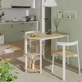 Küchentisch Freetown, Goldkraft Eiche/weiß, 110 X 50 Cm Mit Offene Ablagen Vicco