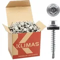 Klimas Blechschraube WFDOC für Trapezblech Fassaden Dach verzinkt, (200 St) 4,8x70