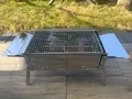 Klappbarer Camping Grill aus Edelstahl 0,6 mm 67x25x32 cm Mangal BBQ