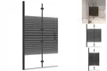 Faltbare Duschkabine ESG 80x140 Cm Schwarz