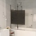 Duschgehäuse zusammenklappbar 80x140 cm Schwarz