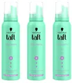 3x Schwarzkopf Taft Schaumfestiger Volumen Haltegrad 3, Vegane* 150ml (3er Pack)