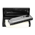 Blues Harmonica in C (incl. case and cleaning cloth), 