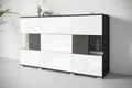 OTTO home Sideboard Kenia (1 St), Sideboard mit 3 Schubladen, 6 Fächern, Glastüren, Breite 150 cm