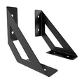 Sossai Regalträger 2er Set GSHR Truss 120x120 mm aus Stahl – Wandhalterung Regalwinkel für Regalbrett – schwarz – dekoratives Design