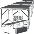 Kesser® Multifunktionstisch Profi 3- Teilig   100 X 60 Cm   Tapeziertisch 30kg Tragkraft Je Tisch Mit Ausziehfunktion Klapptisch Flohmarktisch Beistelltisch