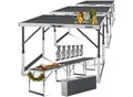 KESSER® Multifunktionstisch Profi 3- teilig, 100 x 60 cm, Tapeziertisch 30kg Tragkraft je Tisch Mit Ausziehfunktion Klapptisch Flohmarktisch Beistelltisch Mehrzwecktisch Campingtisch höhenverstellbar
