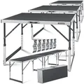 KESSER® Multifunktionstisch Profi 3- teilig, 100 x 60 cm, Tapeziertisch 90kg Gesamtbelastung, mit Ausziehfunktion Klapptisch Flohmarktisch Beistelltisch Mehrzwecktisch Campingtisch höhenverstellbar