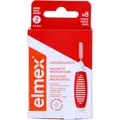 elmex Interdentalbürste rot (Größe 2, 0,50mm), 1 x 8 Stück - Interdentalbürsten für die Reinigung kleiner Zahnzwischenräume