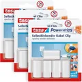 Tesa Weiß Monochromatisch 5 Stücke Powerstrips Cable-clip 5 Clips + 6 Strips Small (58035-00016-20)