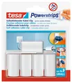 tesa Powerstrips Kabelclip/Kabel Clip selbstklebend/Zur Fixierung von Kabeln/In