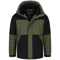 Höhenhorn Winterjacke Lawinenstar Herren Winter Jacke Gefüttert Atmungsaktiv für Männer Wasserabweisend grün|schwarz M