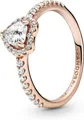 PANDORA Ring Rosé "funkelndes Herz" rosévergoldet, Zirkonia 188421C02