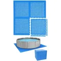eyepower Poolmatten, Blau, Kunststoff, Quadratisch, 62x62 cm, Freizeit, Pools und Wasserspaß, Poolzubehör