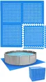 EYEPOWER Poolunterlage für 366 cm Pool Rund - 52 Schaumstoff Matten - 1cm Bodenschutz Fliesen - Outdoor Puzzlematte unter Stahlwand Swimmingpool - Gartenpool Bodenschutzmatte Pool Unterlage Terrasse