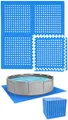 eyepower Pool-Bodenschutzfliese für 366cm Pool - Poolmatte aus 52 großen EVA Matten - Poolunterlage, 1 cm dicke Bodenfliesen - 62 x 62 Unterlegmatten - Whirlpool Unterlage