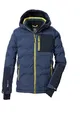 killtec Jungen Ski-Steppjacke/Funktionsjacke mit Kapuze und Schneefang KSW 203 BYS QLTD JCKT, nachtblau/schwarzblau/dunkellime, 176, 43470-000