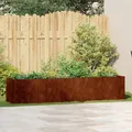 Hochbett Pflanzkübel Pflanzgefäß Rostig 200x40x40 cm aus Wetterfestem Stahl