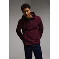 Sweatshirt STREET ONE MEN, Herren, Gr. 3XL (48), rot (crimson rot), Web, Sweatware, 98% Baumwolle, 2% Elasthan, unifarben, casual, gerade, ohne Ausschnitt, Langarm Bündchen, Sweatshirts, mit Kängurutasche