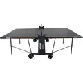 KETTLER Tischtennisplatte Basic 4 mm Platte, mit Netz, Outdoor, 274 x 152,5 x 76 cm, schwarz, rollbar & klappbar