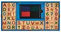 moses. Mein großes Stempelset - 48 verschiedene Kinderstempel aus Holz, Zahlen und Buchstaben Stempel für Schreib- und Rechenübungen, Bunt, 26241