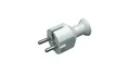 Gerader Stecker 16A mit Uni-Schuko 250V weiß WT-40 Stecker