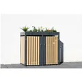 Westmann Mülltonnenbox und Gerätebox Design 1 Anthrazit 134 cm x 84 cm x 125 cm