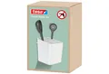 tesa Besteckhalter tesa Küchenzubehör Utensilienhalter - selbstklebende Küchen-Halterung, (Komplett-Set, 2-tlg., Utensilienbehälter, Adapter, tesa Power.Kit Klebelösung, Wasserwaage), Wandhalterung für Küchenutensilien, Montage ohne Bohren