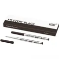 2x Montblanc Ballpoint/Kugelschreiber Mine M Mystery Black/Schwarz Refill/Ersatz
