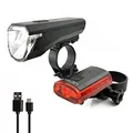 nean LED Akku Fahrradlicht Beleuchtungsset 50 LUX, StVZO, 4 Candela, Fahrradlampe, Fahrrad Frontlicht, Fahrradleuchte vorne, Scheinwerfer, Fahrrad, Lampe, Rücklicht, Rückleuchte, Rückstrahler, Set