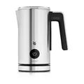 WMF Stelio Milchaufschäumer elektrisch, 500 Watt, 150-250 ml, Antihaftbeschichtung, kabellos, für Milchschaum heiss und kalt, heiße Schokolade, cromargan matt/silber