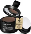 LEON MIGUEL Ansatzpuder - wasserfestes Hairline Powder als perfekten Haar Concealer zum Ansatz kaschieren, unsichtbares Haar Make-up zur Haarverdichtung (Hellbraun, Hairline Powder)