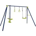Costway 3-Bn-1-Kinderschaukel mit Schaukel Wippe und Turnringe