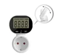 Impulse Innovation Steckdose Stromzähler Steckdose, Schuko, 230V, 16A, Dual Tarif Modus, 50Hz