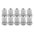10x Kabelverschraubung M12 x 1,5 mm IP68 Kabel Verschraubung 3- 6,5 mm grau ARLI