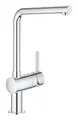 GROHE Minta, Küchenarmatur mit hohem Auslauf (Wasserhahn für die Küche, 360° schwenkbar, wassersparend dank variabler Mengenbegrenzung, einfache Spülbecken-Montage), chrom, 31375000