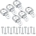 6 Stück D Ring Zurröse, D-Ring Zurring Aufbauring Ring, Anhänger Zubehör D Ringanker mit 12 Schrauben für Campingausrüstung, PKW, LKW, Boot