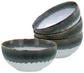 Creatable, 21686, Serie Cascade, 4-teiliges Geschirrset, Buddha Bowl Set aus Steinzeug, spülmaschinen- und mikrowellengeeignet, Qualitätsproduktion