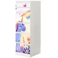 Sunnywall Möbelfolie passend für IKEA Malm Kommode Schrankfolie Sticker Einhorn Märchenwelt, blasenfreie selbstklebende Folie (SCHRANK NICHT INKLUSIVE) 40 cm x 123 cm