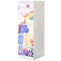 Sunnywall® Möbelfolie passend für IKEA Malm Kommode Schrankfolie Aufkleber mit Einhorn in Märchenwelt Motiv | blasenfrei verkleben | Kinderzimmer 6er 40 cm