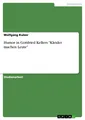 Humor in Gottfried Kellers 'Kleider machen Leute' | Buch | 9783638836005