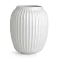 Kähler Vase H21 cm Hammershøi dänisches Design für Blumen Handarbeit, Weiss