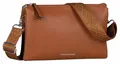 Clutch "Amalfi", Handtasche Damen Tasche Schultertasche, Gr. B/H/T: 26 cm x 17 cm x 4 cm, cognac