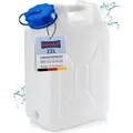 Hünersdorff Wasserkanister 818200, Weithalskanister, 22 Liter lebensmittelecht, mit UV-Schutz und Schraubverschluss
