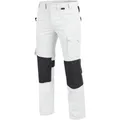 WÜRTH MODYF Bundhose Cetus - professionelle Arbeitshose für Herren - Bundhose mit Kunststoff Reißverschluss - in der Größe 24 in Weiß Anthrazit