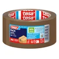 tesa pack STRONG RECYCLED - Paketklebeband aus 100% recyceltem Kunststoff, Klebeband für mittelschwere Pakete - UV- und alterungsbeständig - Braun - 66 m x 50 mm