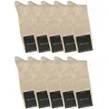 ca·wa·so Businesssocken für Herren aus 100 % Baumwolle - Reine Baumwollsocken - Weiche Socken (10 Paar) Doppelt verstricktes Garn und gekämmte Baumwolle für lange Haltbarkeit beige 43-46
