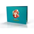 paperdora Weihnachtskarte 3D Pop-Up-Karte „Weihnachten“ mit Umschlag und Wachssiegel - Grußkarte, Weihnachten Geschenk